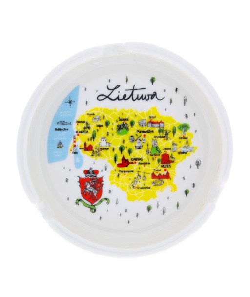 Porcelianinė peleninė Lietuvos žemėlapis